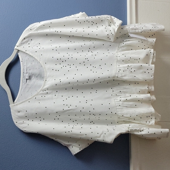 Nwt O'neill WYNDE DOT white and black boxy top - Picture 7 of 12